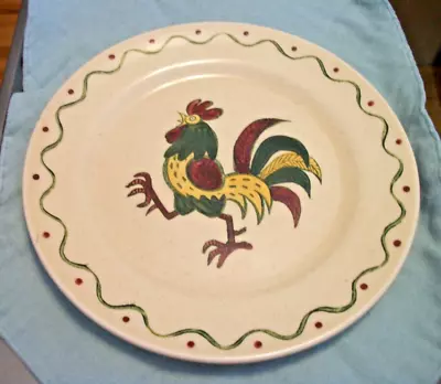 Poppytrail Rooster Metlox California Provincial 10” Pottery DINNER Plate  AS IS • $10