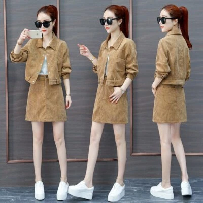 £63.26 • Buy Women's Coat Women's Jacket And Skirts Women Corduroy Clothing Tops And Mini Skirts