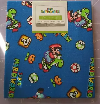 Fat Quarter: Mario And Yoshi Fabric Super Mario World Retro Gaming 90s • $8.87