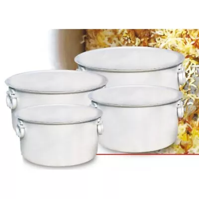 £497.97 • Buy Heavy Duty Folding Handle Casserole Aluminium Cooking Pot Lid Catering 2pc Set