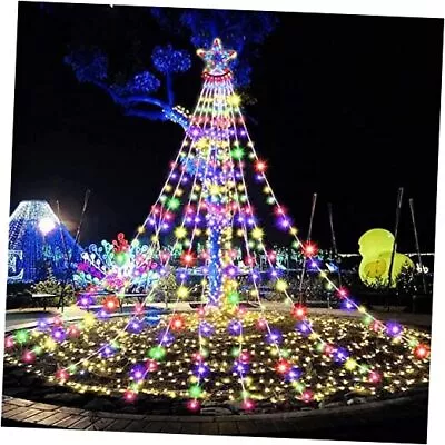  Christmas Decorations Outdoor Star Waterfall String Lights 11.8ft Multicolor-1 • $54.31