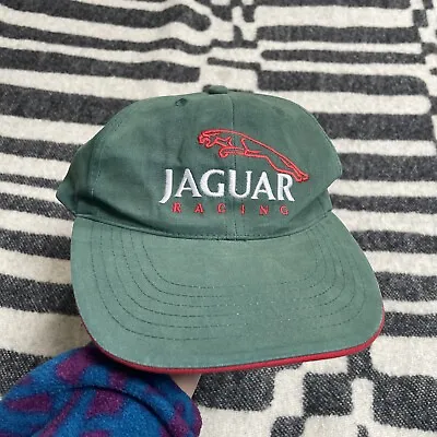 Jaguar Racing F1 Team Early 00s Eddie Irvine Strapback Cap Hat Green Red • £20