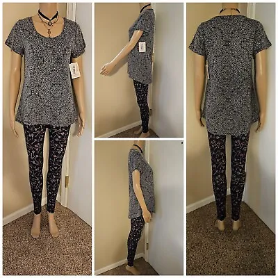 NWT SET LuLaRoe XS Classic T & CP Skeleton Keys Tween - OS Adult 0 - 4 Leggings • $35.45