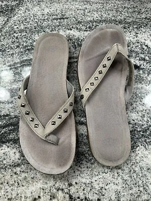 Ugg Grey Flip Flops With Stud Details Size 7 • $19