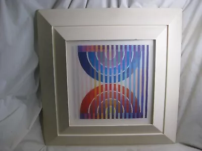 Vintage YAACOV AGAM Revelation Agamograph Framed Art 65/99 Star Of David Rainbow • $3500