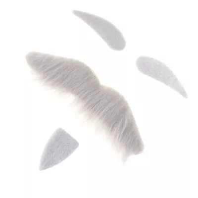 Halloween Moustache Kit Self Adhesive Fake Facial Hair Masquerade Props • $5.25