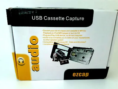 EZCAP USB Cassette Tape To MP3 Converter Capture - WORKS Great  • $10