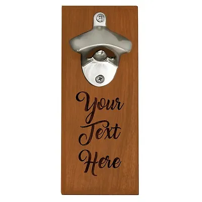 Custom Personalized Wall Or Fridge Mounted Bottle Opener With Magnet Cap Catcher • $39.99