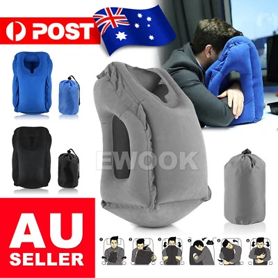 $11.85 • Buy Inflatable Travel Nap Camping Pillow Air Cushion Neck Comfortable Support Pillow