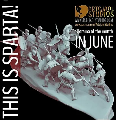 Spartan Soldiers Diaroma Scene Full Set 1/35th Resin Printed • £75