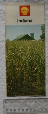 £2.50 • Buy 1966 Shell Map Of Indiana
