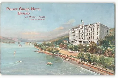 Postcard Palace Grand Hotel Baveno Lac Majeur - Italie VTG AUC1. • £3.85