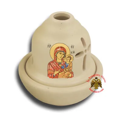 Orthodox Ceramic Hut Oil Candle 5 Colours Vigil Lamp Ikonenampel Ewiglicht • $18.02