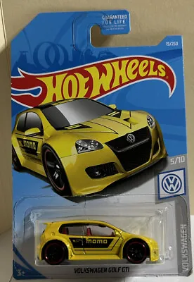 2019 Hot Wheels #19 Volkswagen VOLKSWAGEN GOLF GTI Yellow Variant - Momo Tampo • $6.75