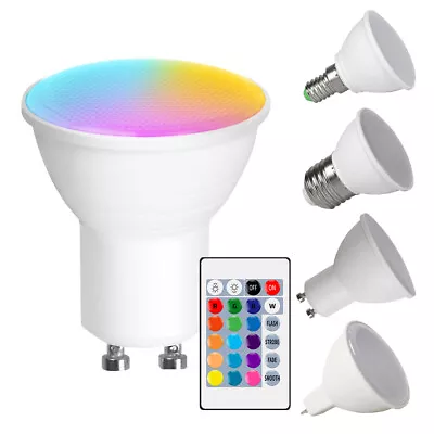 RGB Warm Cold White E14 E26/E27 GU10 MR16 LED Light Bulb Remote Control Dimmable • $11.08