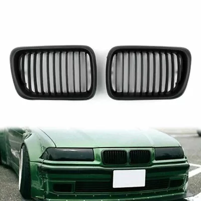 Front Replacement Matt Black Kidney Grille For BMW E36 1997-1999 3 Series BM • $32.69