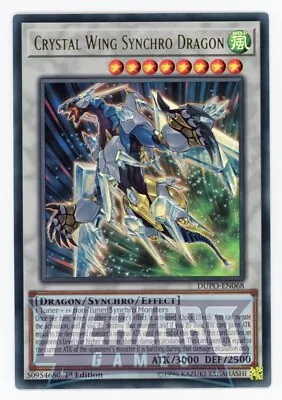 Yugioh Crystal Wing Synchro Dragon DUPO-EN068 Ultra Rare 1st Edition NM/LP • £8.95