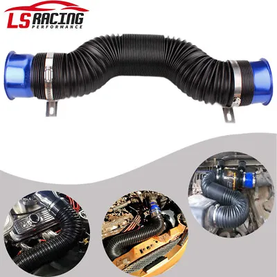 Universal 3'' Flexible Car Cold Air Intake Hose Filter Pipe Telescopic Tube Kit • $23.74