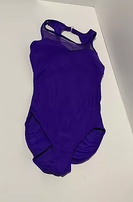 VINTAGE WOMEN'S ONE PIECE SWIMMING SUIT SIZE 8 GABAR Purple Made In USA • $17.99