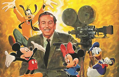 Walt Disney Portrait Poster Print 11x17 Mickey Minnie Donald Goofy • $17.99