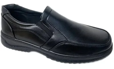 Mens Slip On Strap Wide Fit Casual Comfort Walking Driving Lightweight Shoes Uk • £9.95
