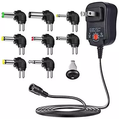 $19.10 • Buy 12w Universal Multi Voltage Ac/dc Adapter Switching Power Supply With 8 Selectab