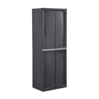 Sterilite Sterilite Adjustable 4-Shelf Storage Cabinet With Doors • $109