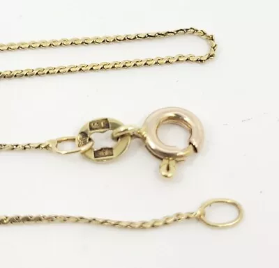 Vintage 14K Yellow Gold Italy Uno-A Erre Fine S Chain Approx 19  Necklace 1.64g • $87.75