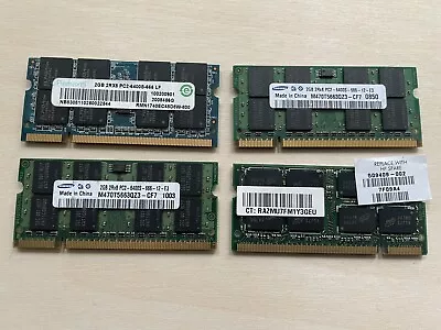 £20 • Buy 4x 2gb 2rx8 Pc2 6400s 666  800mhz Ddr2 Laptop Ram Samsung Ramaxel Micron
