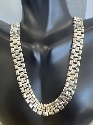 ❤️ Vintage Milor Italy 925 Sterling Wide Braided 16” Necklace • $84.99