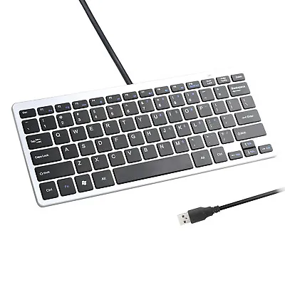 Mini Slim 78 Key USB 2.0 Wired Compact Thin Keyboard For Desktop Laptop PC Mac • $22.99