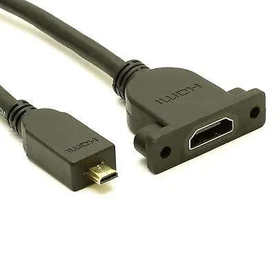 Panel Mount Micro-HDMI Extension • $24.95