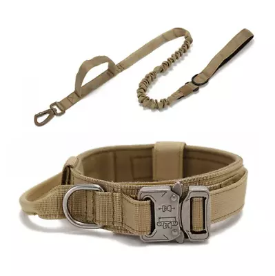 Tactical Dog Collar Heavy Duty Nylon Military Metal Buckle Adjustable Handle New • $18.99