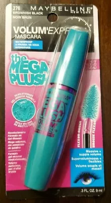 Maybelline Volum Express The Mega Plush Mascara 276 BROWNISH BLACK New  • $3.60