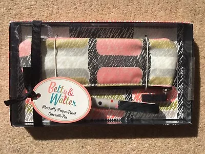 £5.95 • Buy NEW Betty & Walter Proper Pencil Case & Polka Dot Pen Gift Set Stationery