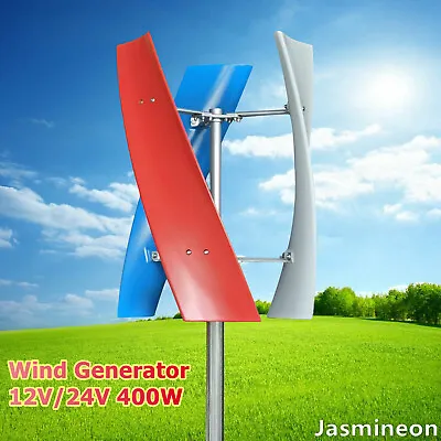 $193.64 • Buy Wind Generator Power Turbine Vertical 3 Blades 12V 400W With Controller NEW