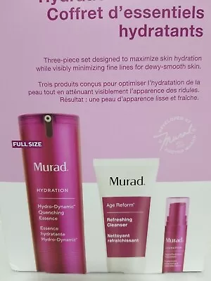 Murad Hydration Essentials 3 Piece Set Peptides Prebiotics MSRP $78 • $38