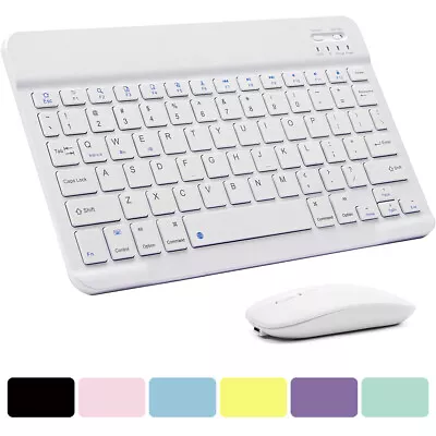 Slim Bluetooth Wireless Keyboard With Mouse Combo 7 Colors Fits PC Laptop Mac • $16.12