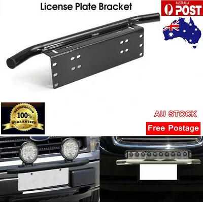 23'' Bull Bar Front Bumper License Number Plate Mount Bracket LED Light Holder • $16.49