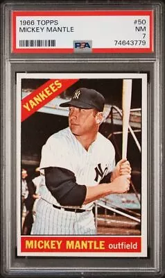 1966 Topps Mickey Mantle PSA 7 SHARP • $1649.99