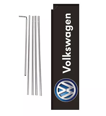 Volkswagen (b) 15' Advertising Rectangle Feather Banner Flag Kit With Pole+spike • $59.85