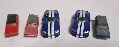 N Scale Vehicle Cars Lot Of 5 - 2 Blue And White Viper 3 Bachmann Cars • $15