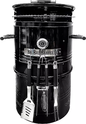 Big Bad Barrel Pit Drum Smoker Charcoal Barbeque Grill - 5 In 1 - Smoker Grill • $268.54