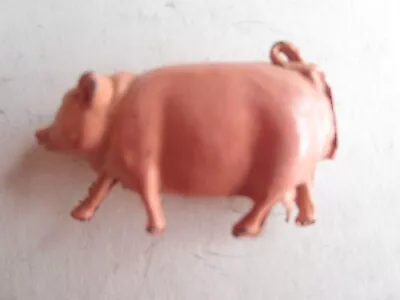 Vintage Lead Unbranded 3/4 Inch Tall 1 1/2 Inches Long Pink Pig Made In England • $10