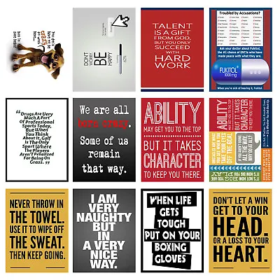 Funny Retro Metal Signs/Plaques Cool Novelty Gift Quotes 10 • £8.36