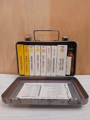 Vintage Medical Supply Company First Aid Wall Mountable Kit Case Rockford IL  • $29.99