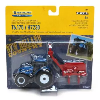 1/64 Ertl New Holland T6.175 Tractor W/ H7230 Discbine Mower Conditioner • $22.99