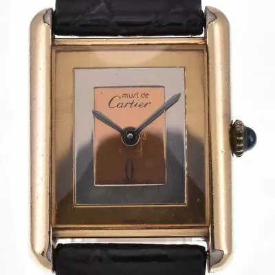 △ CARTIER Must Tank LM Trinity Dial Three Colors Dial Unisex Q#126890 • $1708.66