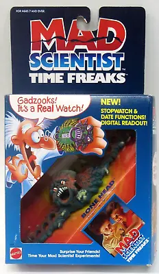 Mattel 1987 Mad Scientist BONE HEAD Time Freaks MINT IN BOX • $59.99