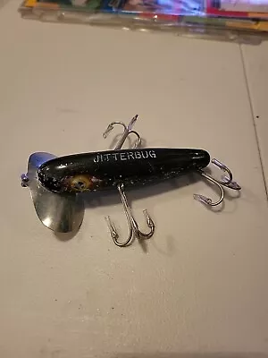 Fred Arbogast  Muskie Jitterbug Fishing Lure BLACK PLASTIC • $10.99